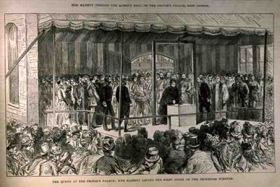 The Queen at the Peoples Palace: Her Majesty Laying the First Stone of the Technical Schools by English School